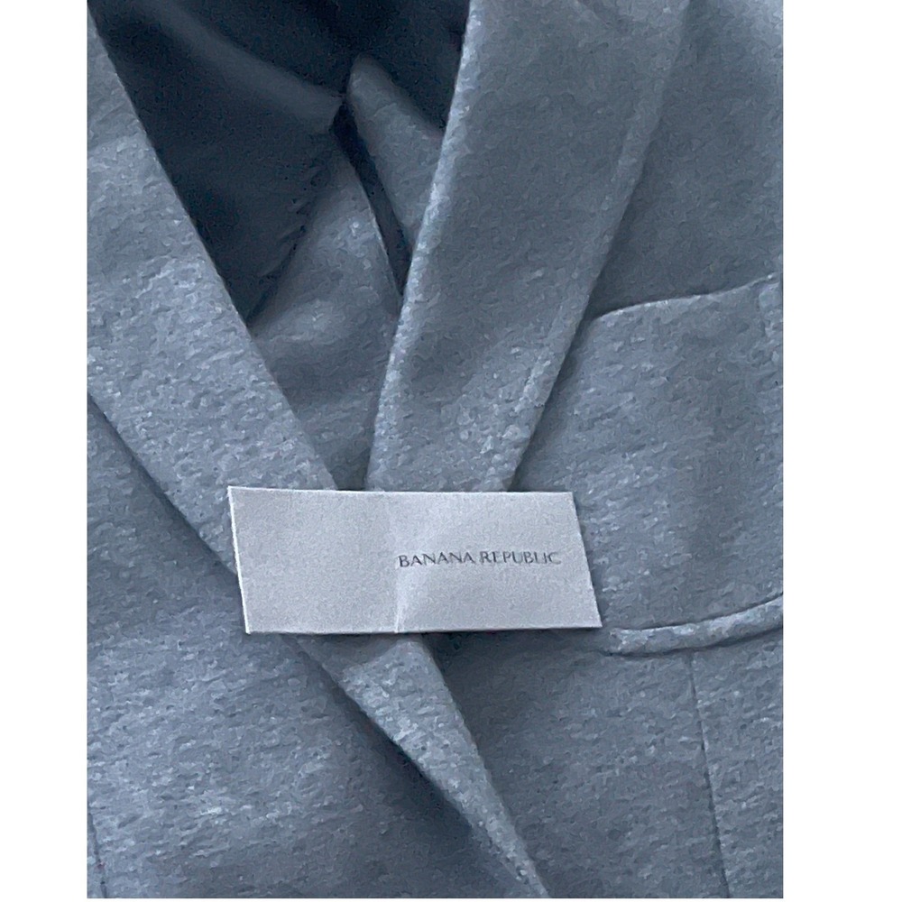 Banana Republic Slim Wool Blazer Mens 42R Gray Italian Fabric Mario Bellucci Lux - Picture 15 of 16